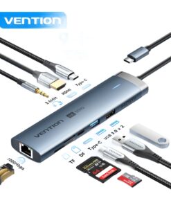 Hub USB-C 9 en 1 en métal, HDMI 4K et Ethernet, vue principale