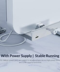 Hub USB C à clip en aluminium, cinq configurations de ports, detail
