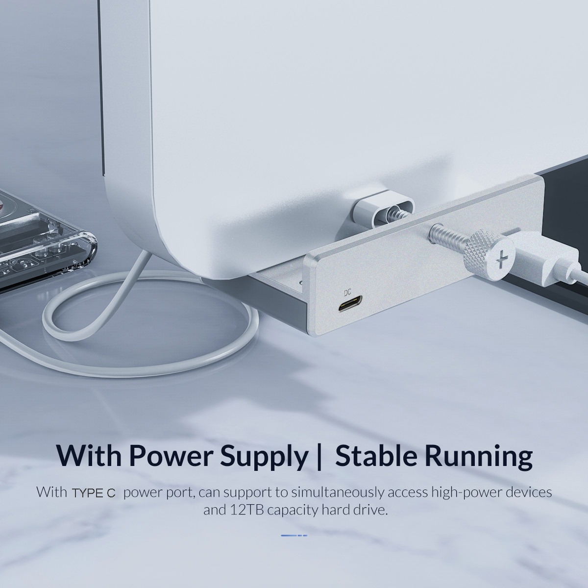 Hub USB C à clip en aluminium, cinq configurations de ports Hub USB C à clip en aluminium, cinq configurations de ports, detail