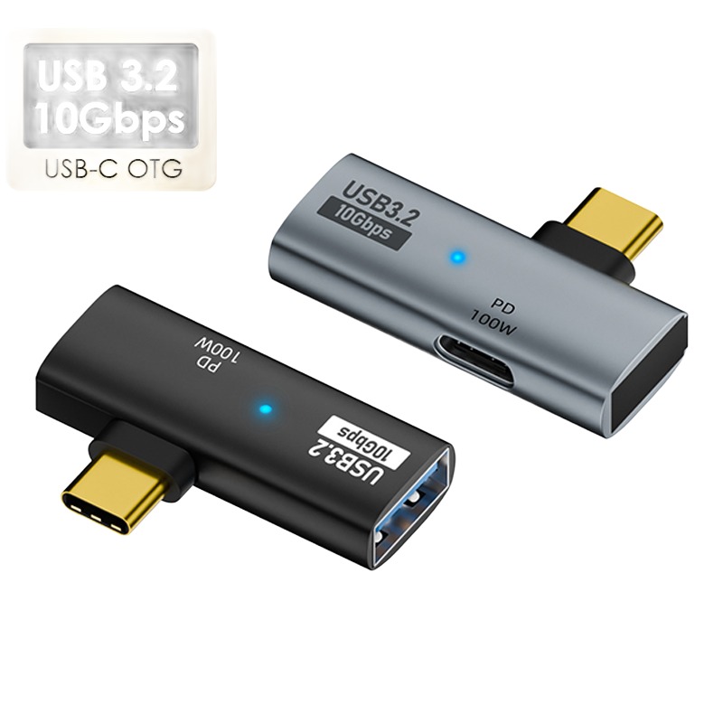 Hub USB C en aluminium 10 Gbit avec charge 100 W Hub USB C en aluminium 10 Gbit avec charge 100 W, vue principale
