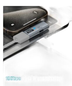 Hub USB C en aluminium 10 Gbit avec charge 100 W, detail