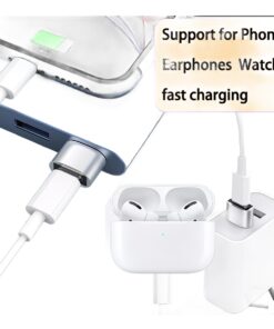 Hub USB c et cinq adaptateurs vers prise, vue de face