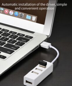 Hub USB C mini a quatre ports pour souris et clavier, vue de face