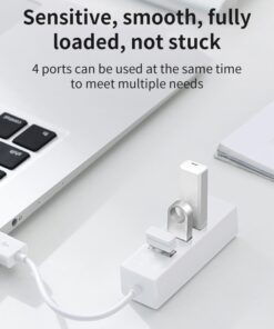 Hub USB C mini a quatre ports pour souris et clavier, detail