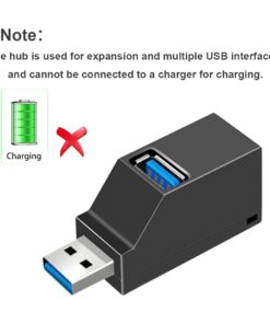 Hub USB C mini, un port vers trois, boîtier compact de 19 g, vue arriere