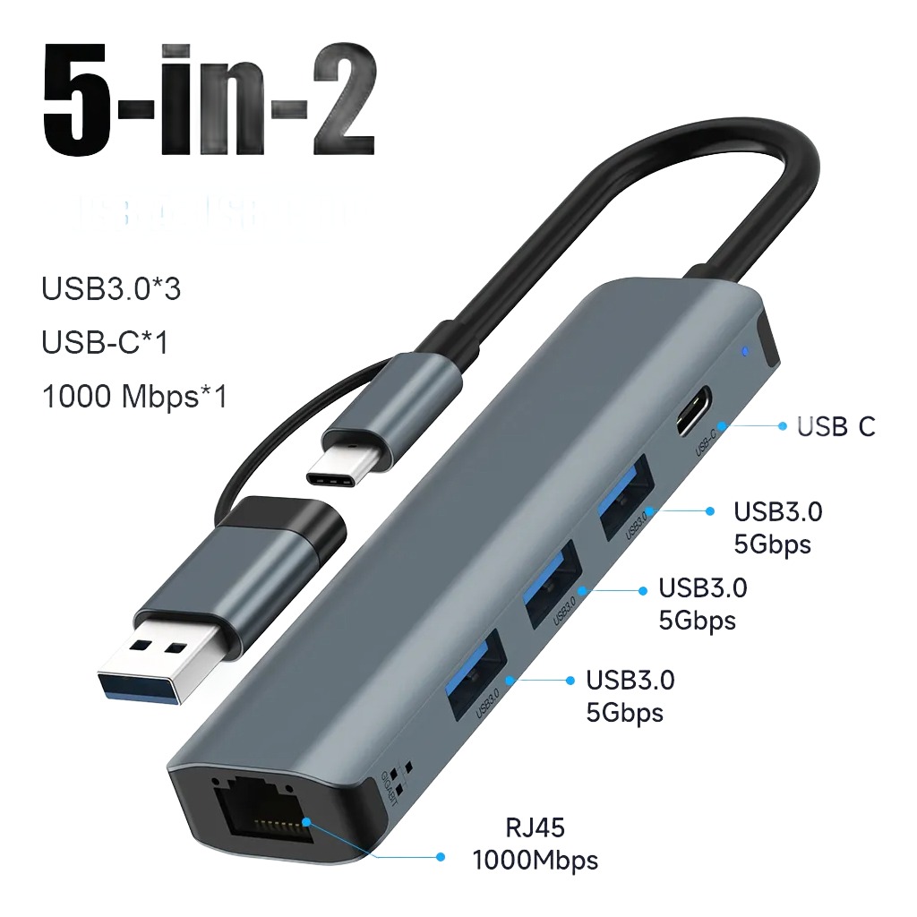 Hub USB C multiport avec quatre prises USB 3.0 Hub USB C multiport avec quatre prises USB 3.0, vue principale