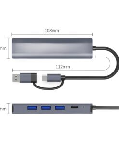 Hub USB C multiport avec quatre prises USB 3.0, detail