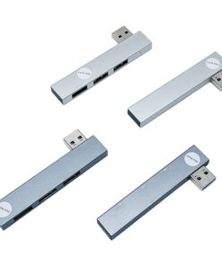 Hub USB C orientable gauche ou droite, un port 3.0 et deux 2.0, vue de face