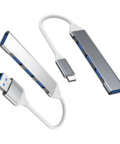 Hub USB C quatre ports, prise type C ou USB A au choix, vue principale