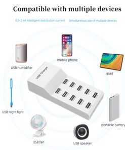 Hub USB C station de charge multi ports 50 W, detail