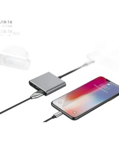 Hub USB-C vers HDMI 4K avec charge rapide, vue de face