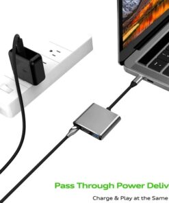Hub USB-C vers HDMI 4K avec charge rapide, detail