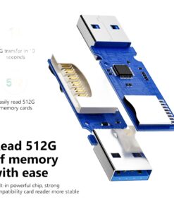 Lecteur carte SD USB deux emplacements, quatre finitions, detail