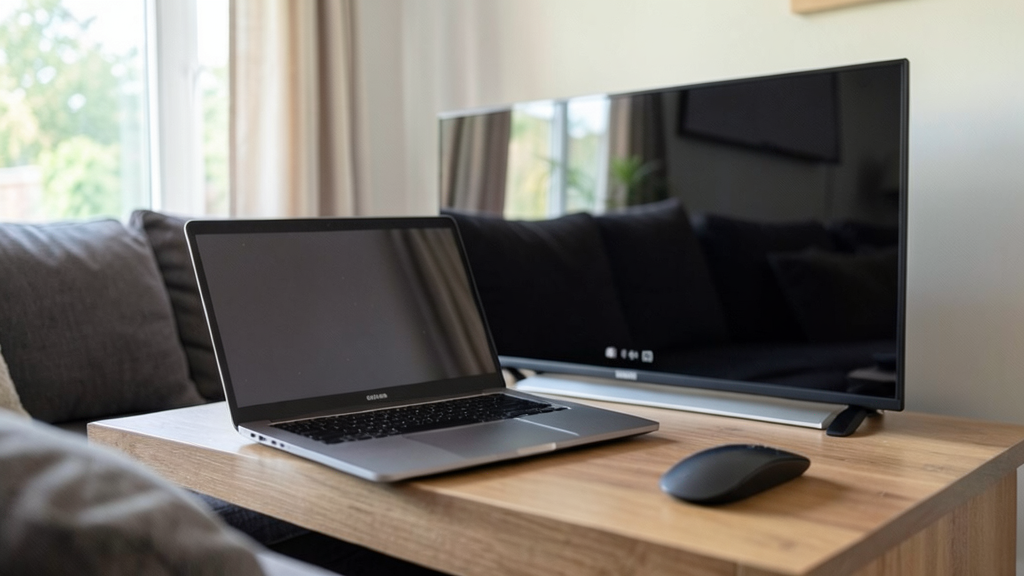 Miracast : écran d'ordinateur portable recopié sans fil sur un téléviseur
