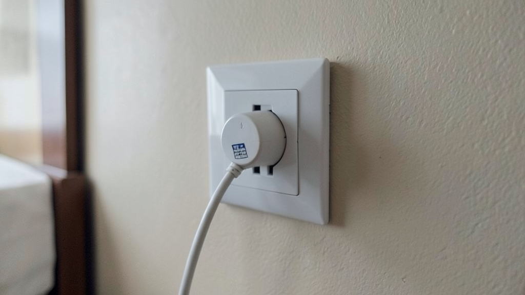 Prise murale anglaise à trois broches avec un adaptateur