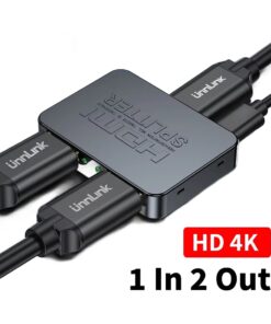 Splitter HDMI 1 entrée 2 sorties 4K, affichage simultané, vue principale