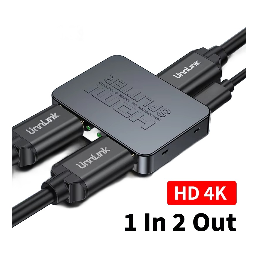 Splitter HDMI 1 entrée 2 sorties 4K, affichage simultané Splitter HDMI 1 entrée 2 sorties 4K, affichage simultané, vue principale