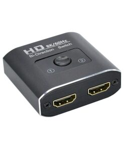 Splitter HDMI 8K bidirectionnel, 2 ports, versions 4K ou 8K, vue de trois quarts