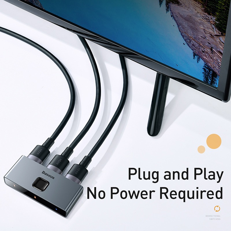 Splitter HDMI bidirectionnel 4K 60 Hz, deux entrées ou deux sorties Splitter HDMI bidirectionnel 4K 60 Hz, deux entrées ou deux sorties, vue principale
