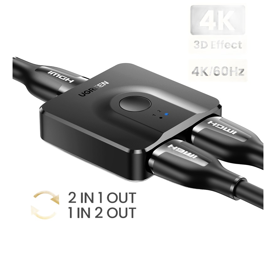 Splitter HDMI bidirectionnel 4K, deux appareils un écran Splitter HDMI bidirectionnel 4K, deux appareils un écran, vue principale