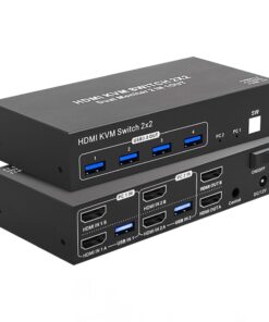 Splitter HDMI, commutateur KVM HDMI et DisplayPort, deux ordinateurs, vue principale