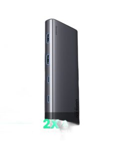 Splitter HDMI et hub USB-C 8 en 1, triple affichage, vue principale