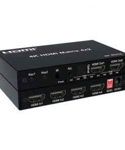 Splitter HDMI matrice 4x2, 4 sources et 2 écrans, vue principale