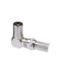 Adaptateur coaxial coudé à 90 degrés, fiche F vers prise TV IEC, vue arriere