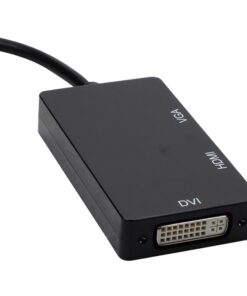 Adaptateur DisplayPort HDMI DVI VGA 3 en 1, fiche DP ou Mini DP, vue principale