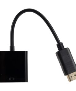 Adaptateur DisplayPort VGA 1080p, fiche DP mâle vers VGA femelle, vue de face