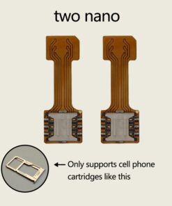 Adaptateur double SIM et carte microSD pour tiroir hybride, nappe souple, detail