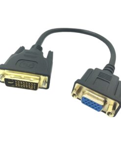 Adaptateur DVI vers VGA en câble court de 30 cm, fiche DVI-I 24+5, vue principale