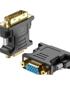 Adaptateur DVI VGA, DVI-I 24+5 mâle vers VGA femelle, noir ou blanc, vue principale
