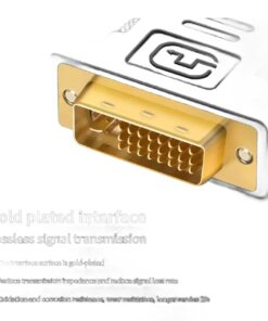 Adaptateur DVI VGA, DVI-I 24+5 mâle vers VGA femelle, noir ou blanc, vue arriere