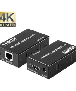 Adaptateur Ethernet HDMI 4K en émetteur et récepteur, jusqu'à 120 m, vue principale