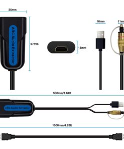 Adaptateur HDMI optique ARC pour barre de son et téléviseur, detail