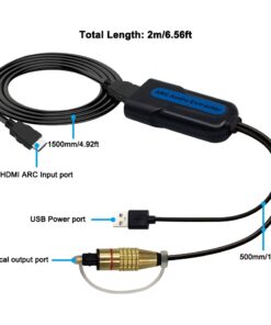 Adaptateur HDMI optique ARC pour barre de son et téléviseur, vue de profil
