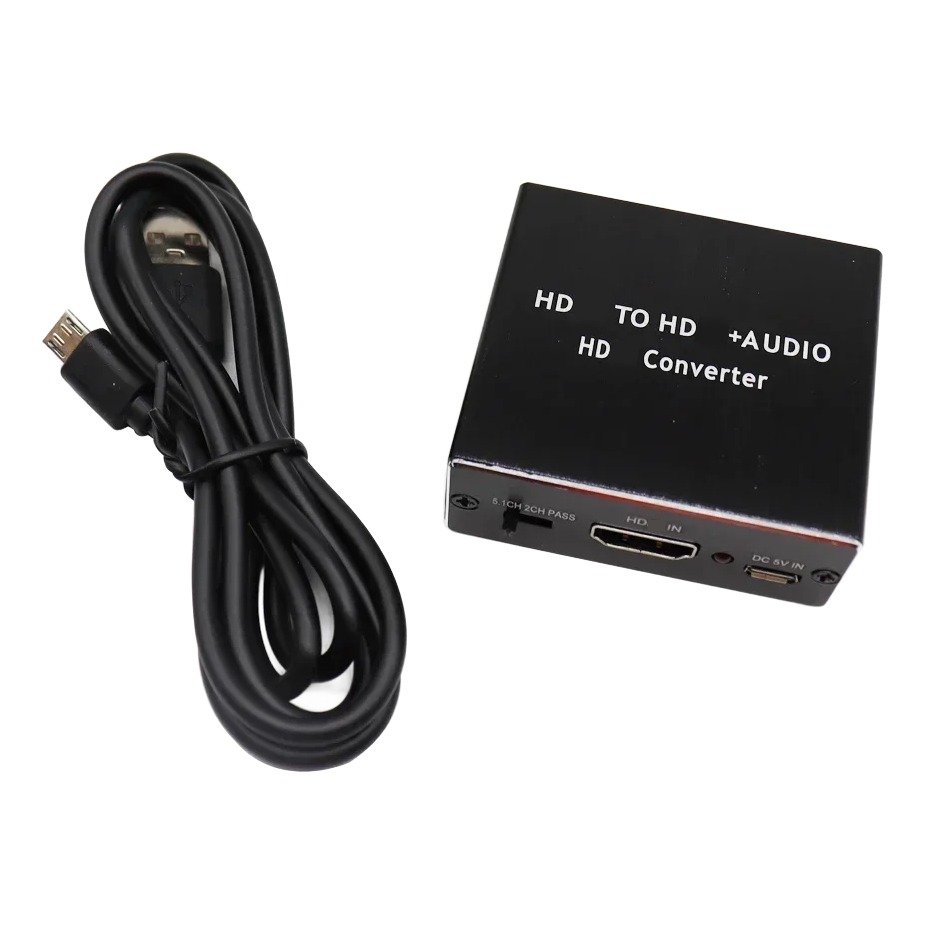 Adaptateur HDMI optique, extracteur audio 4K vers TOSLINK et jack Adaptateur HDMI optique, extracteur audio 4K vers TOSLINK et jack, vue de trois quarts