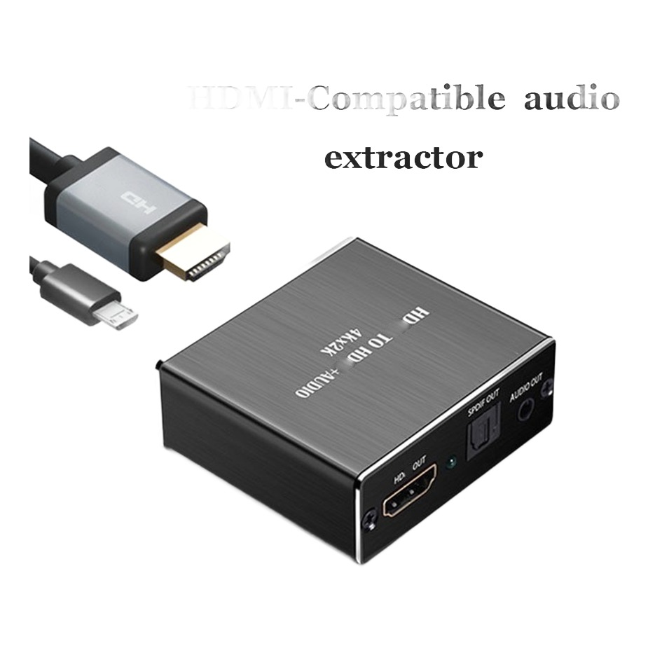 Adaptateur HDMI optique, extracteur audio 4K vers TOSLINK et jack Adaptateur HDMI optique, extracteur audio 4K vers TOSLINK et jack, vue de face