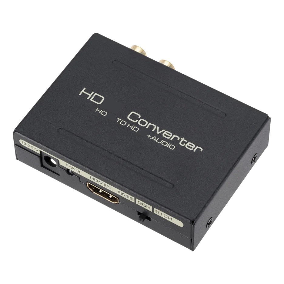 Adaptateur HDMI optique, sortie jack ou RCA et sélecteur 5.1 Adaptateur HDMI optique, sortie jack ou RCA et sélecteur 5.1, vue arriere