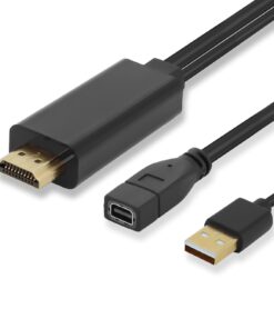 Adaptateur HDMI vers Mini DisplayPort 4K 60 Hz avec alimentation USB, vue principale