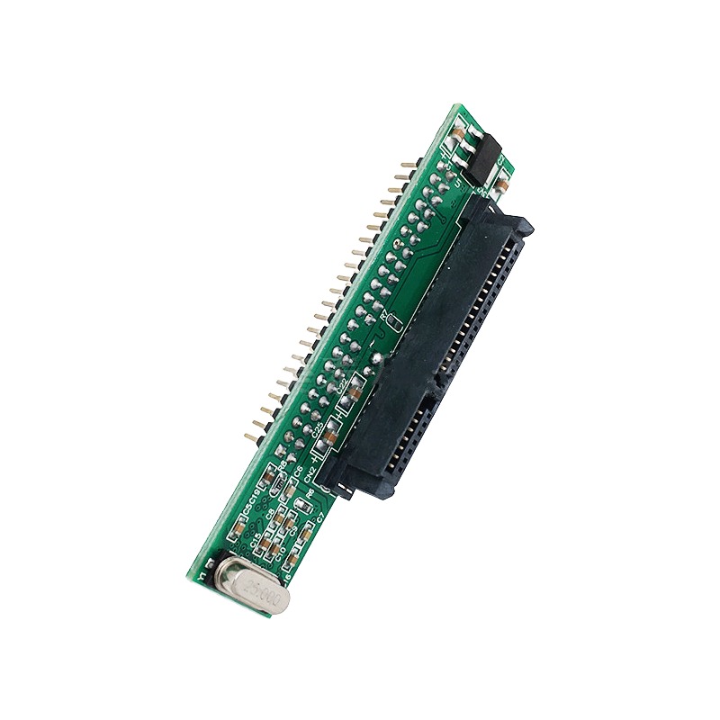 Adaptateur IDE SATA 2,5 pouces à 44 broches pour portable Adaptateur IDE SATA 2,5 pouces à 44 broches pour portable, vue de trois quarts