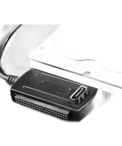 Adaptateur IDE USB 3 en 1 pour disques IDE et SATA, avec alimentation, vue de face