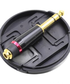Adaptateur jack 6.35 mâle pour casque à fiche 3,5, 4,4 ou 2,5 mm, vue de face