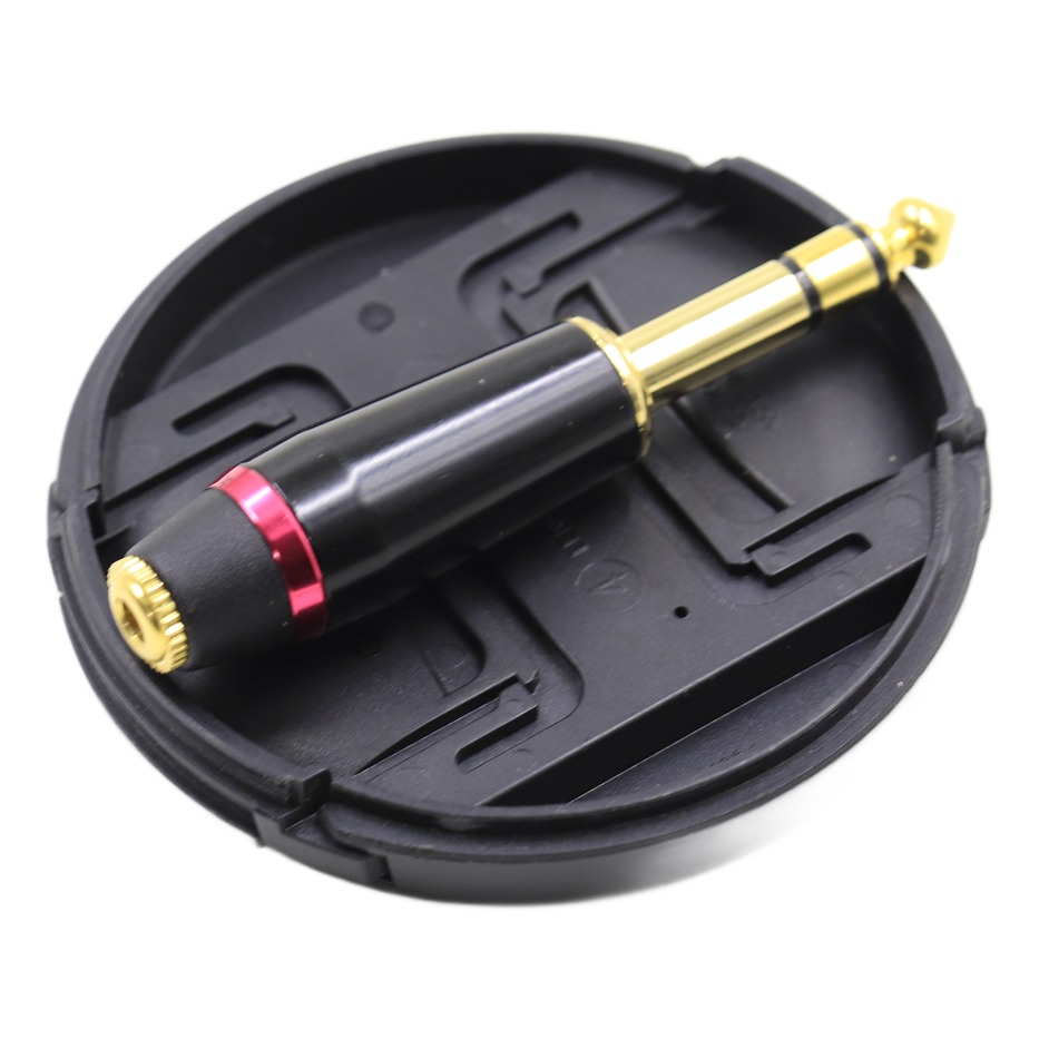Adaptateur jack 6.35 mâle pour casque à fiche 3,5, 4,4 ou 2,5 mm Adaptateur jack 6.35 mâle pour casque à fiche 3,5, 4,4 ou 2,5 mm, vue arriere