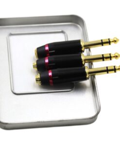 Adaptateur jack 6.35 mâle pour casque à fiche 3,5, 4,4 ou 2,5 mm, vue de profil