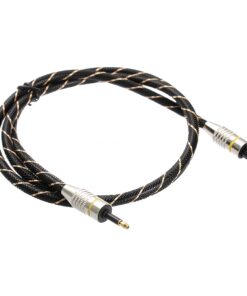 Adaptateur jack optique en câble tressé, MINI TOSLINK, vue de trois quarts