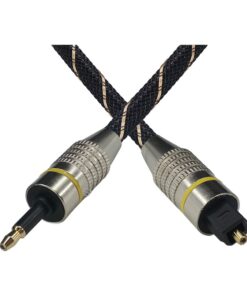 Adaptateur jack optique en câble tressé, MINI TOSLINK, vue de face