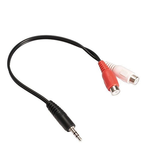 Adaptateur jack RCA, câble jack 3,5 mm mâle vers deux RCA femelles Adaptateur jack RCA, câble jack 3,5 mm mâle vers deux RCA femelles, vue principale