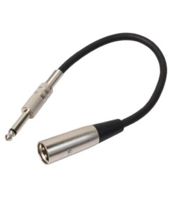 Adaptateur jack XLR de 30 cm, jack 6,35 mm vers XLR femelle ou mâle, vue de face